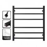 Heated Towel Rack - 6 Bars - 674Hx620Wx120D - NZHZNY-S-06B - Black
